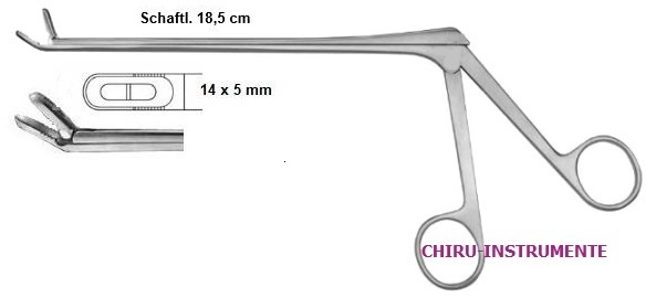 CASPAR Rongeur, aufgebogen, 14x5mm, 18,5cm