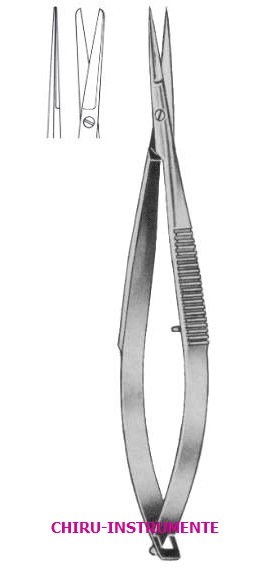 NOYES iris scissors, 12 cm (4 ¾"), straight, blunt