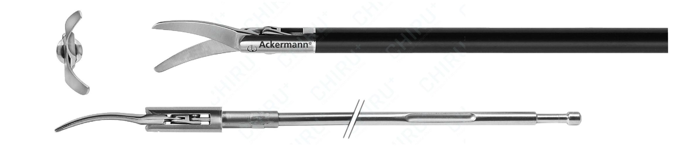 Metzenbaum, gebogen, mittlere Blattlänge, Ø 5 mm, 330 mm, XPress Lock™