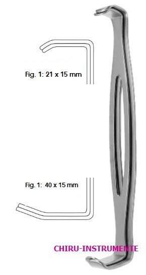 PARKER-LANGENBECK retractor, fig. 2, 21.5cm (8 ½")