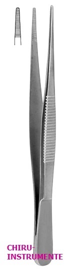Anatomische Pinzette, 30 cm, gebogen, gerieft, schmal Anatomische Pinzette, 30 cm, gebogen, gerieft, schmal