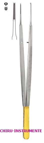 GERALD tissue forceps, 18 cm (7"),  straight, serrated, Tungsten Carbide