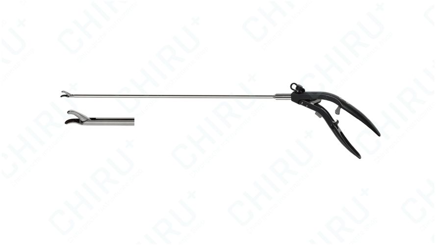 Nadelhalter mit abgewinkeltem Axialgriff, links gebogen, Ø 5 mm