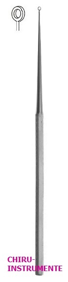 BUCK ear curette, fig. 00, straight, blunt