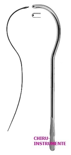 GUYON Harnröhrenbougie mit Gewinde in der Spitze, 27cm, Ch. 19