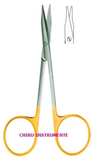 STEVENS tenotomy scissors, straight, bl/bl, 10.5 cm (4"), Tungsten Carbide (TC)