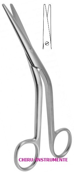 COTTLE nasal scissors, strongly curved, bl/bl, 16 cm (6 ¼")