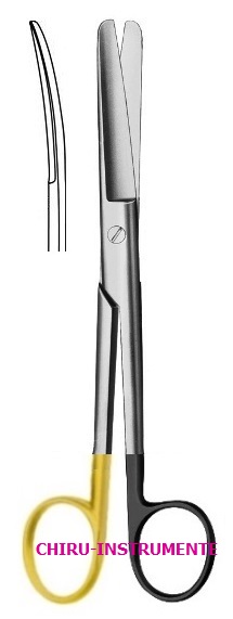 Chirurgische Schere, gebogen, st./st., 14,5 cm, Hartmetall (TC), Supercut (SC)