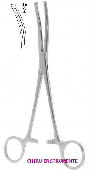 MAINGOT Hysterektomieklemme, 1x2 Zähne, gebogen, 20cm MAINGOT Hysterektomieklemme, 1x2 Zähne, gebogen, 20cm