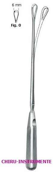 SIMS Uteruskürette, Fig. 0/6mm, scharf biegsam, 31cm