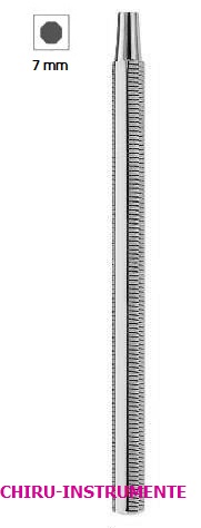Mundspiegel Griff, gerändelt Ø 7mm Edelstahl, poliert, 12cm