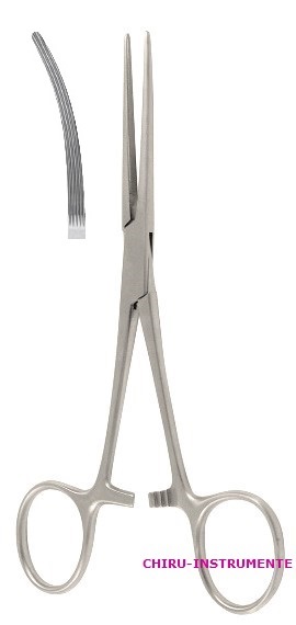 BAINBRIDGE Gallenkanalklemme, gebogen, 18,5cm