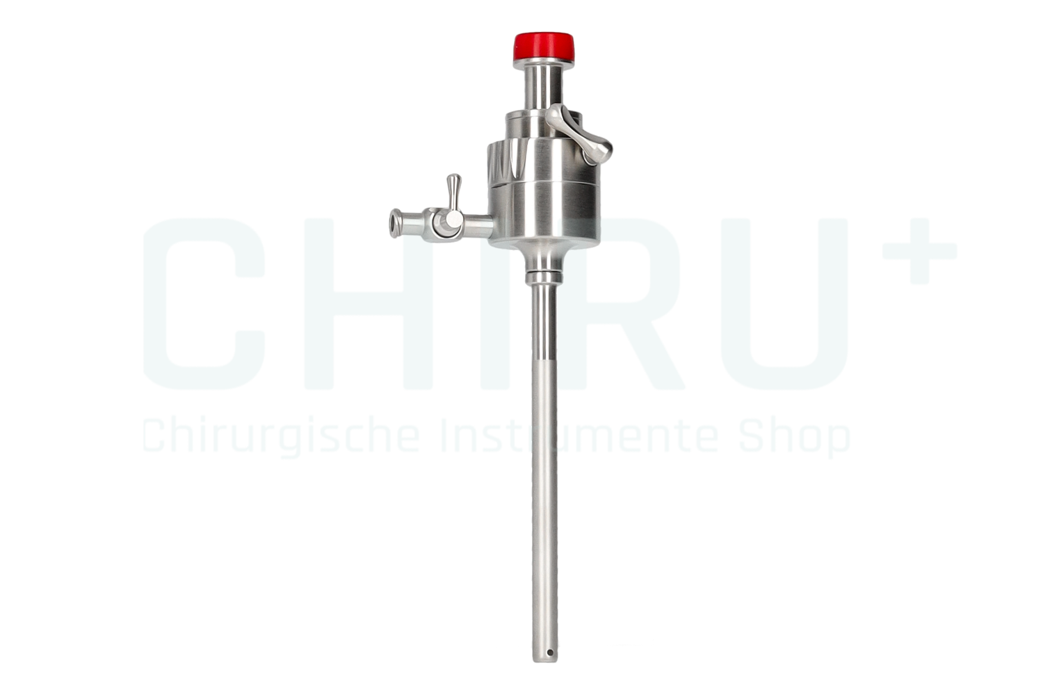 Trocar with multifunctional valve, plain cannula, stainless steel Trocar with multifunctional valve, plain cannula, stainless steel