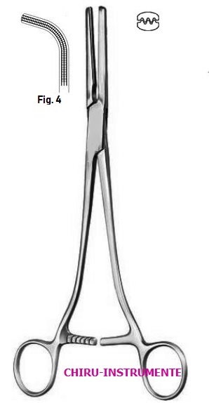 ROGERS Hysterektomie ATRAUMA Klemme, Fig. 4, gebogen, 23cm