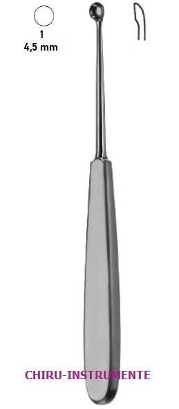 < WILLIGER scharfer Löffel, rund, Fig. 1, 16,5 cm