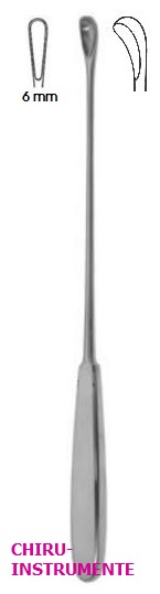 GOURDET Uteruslöffel, Fig. 1, 6 mm, 28 cm, stumpf GOURDET Uteruslöffel, Fig. 1, 6 mm, 28 cm, stumpf