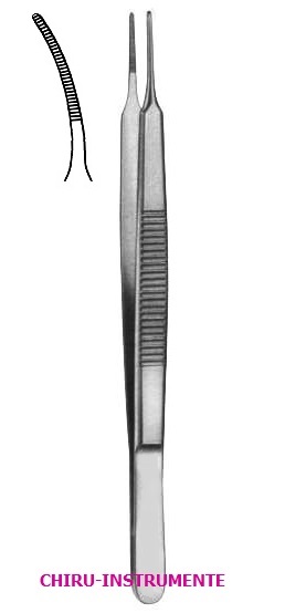 STEVENS Iris Pinzette, gebogen, gerieft, 10,5cm STEVENS Iris Pinzette, gebogen, gerieft, 10,5cm