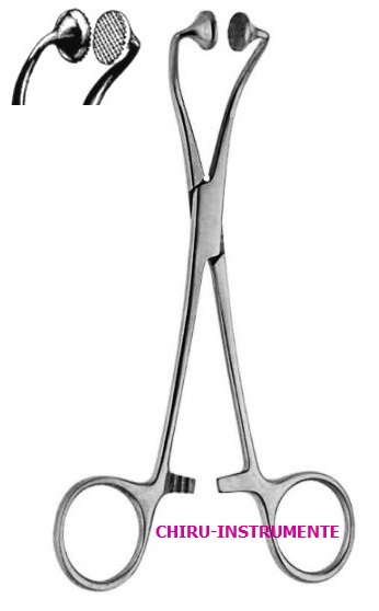 HOFF towel clamps, 14.5 cm (5 ¾"), unperforated
