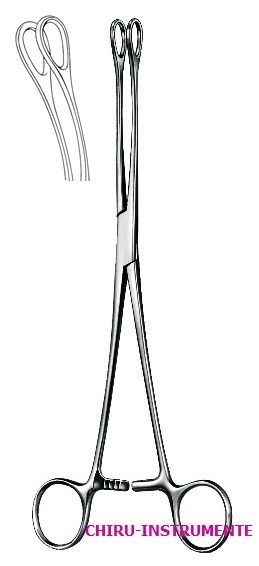 FOERSTER sponge holding forceps, 18 cm (7"), curved, smooth