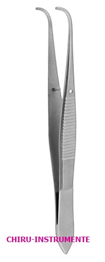 GRAEFE IRISPINZETTE, anatomisch, stark gebogen, ca. 0,7mm, 10cm GRAEFE IRISPINZETTE, anatomisch, stark gebogen, ca. 0,7mm, 10cm