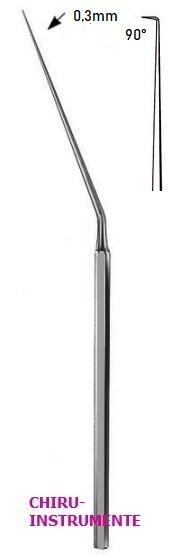 HÄKCHEN, gewinkelt, abwärts 90°, 0,3mm, 15,5cm