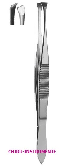 GRAEFE Fixier-Pinzette, ohne Schloss, 11 cm, 7x8 Zähne