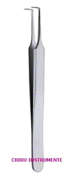 Watchmaker forcpes, Fig. 5,  11 cm (4 ⅕"), angled 90°, smooth