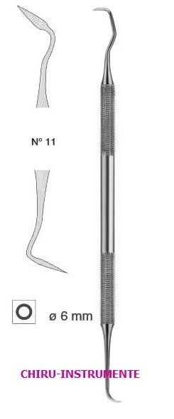GOLDMAN FOX Zahnreiniger, zweiendig, Fig. 11, 17,5cm GOLDMAN FOX Zahnreiniger, zweiendig, Fig. 11, 17,5cm