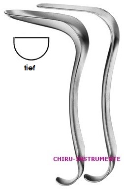 KRISTELLER vaginal specula, fig. 1, 110 x 27 mm, 115 x 23 mm, deep, set