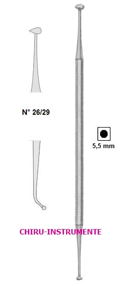 Füllungsinstrument, doppelendig, Fig. 26/29, L. ca. 16,5cm