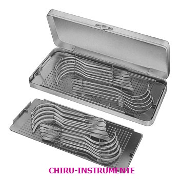 GUYON dilating bougies, 10 - 30 Fr,set, in metal case