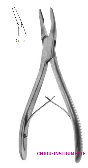 BEYER bone rongeur, curved, 2 mm, 17 cm (6 ¾") BEYER bone rongeur, curved, 2 mm, 17 cm (6 ¾")