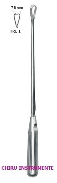 SIMS Uteruskürette, Fig. 1/7,5mm, scharf fest, 28cm