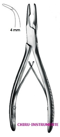 JANSEN Hohlmeisselzange, stark gebogen 4mm, 18cm JANSEN Hohlmeisselzange, stark gebogen 4mm, 18cm