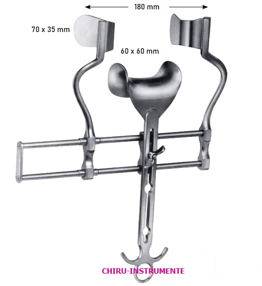 BALFOUR Bauchdeckenhalter, komplett, 18cm Spreizweite, volle Seitenvalve