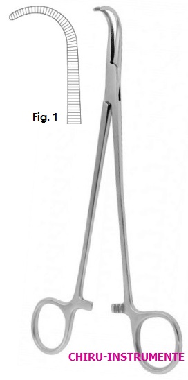  NEGUS Tonsillenklemme, weit gebogen 19cm