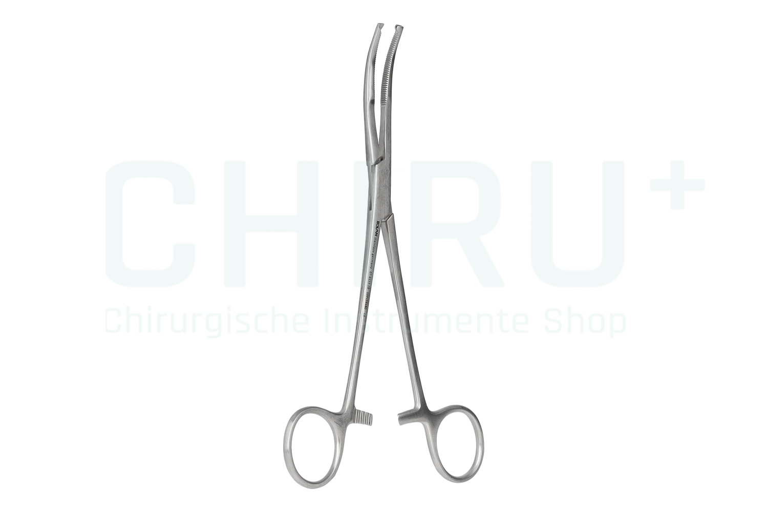 MIKULICZ Peritoneumklemme, gebogen, mit Schraube, 1x2 Zähne, 20cm MIKULICZ Peritoneumklemme, gebogen, mit Schraube, 1x2 Zähne, 20cm
