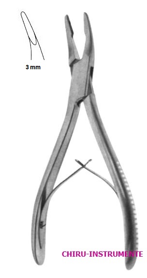 BEYER bone rongeur, curved, 3 mm, 17 cm (6 ¾") BEYER bone rongeur, curved, 3 mm, 17 cm (6 ¾")