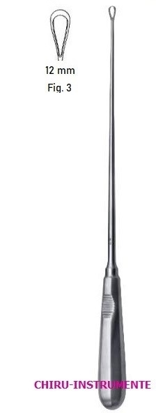 RECAMIER Uteruskürette, Fig. 3, 12 mm, 31 cm, scharf, fest RECAMIER Uteruskürette, Fig. 3, 12 mm, 31 cm, scharf, fest