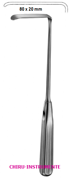 SAUERBRUCH Wundhaken, 75x20mm, 22,5cm