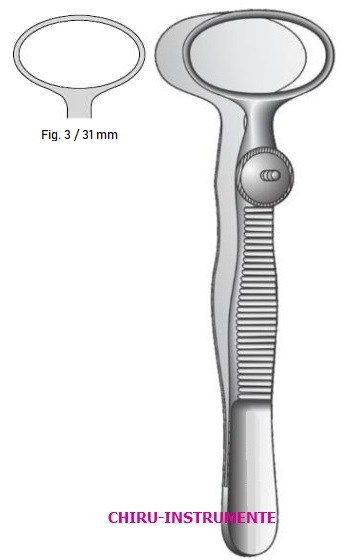 DESMARRES chalazion forceps, fig. 1, 9 cm (3 ½"), approx. 20.3 mm x 14 mm DESMARRES chalazion forceps, fig. 1, 9 cm (3 ½"), approx. 20.3 mm x 14 mm