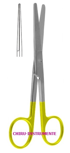 Chirurgische Schere, gerade, st./st., 14,5 cm, Hartmetall (TC)