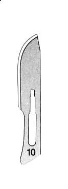 Skalpellklingen, Fig. 10, 100 Stück, steril Skalpellklingen, Fig. 10, 100 Stück, steril