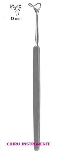DESMARRES Lid-Wundhaken, gefenstert, 13cm, 12mm
