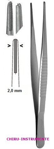 DEBAKEY ATRAUMA Pinzette, 2 mm, 24 cm, gerieft DEBAKEY ATRAUMA Pinzette, 2 mm, 24 cm, gerieft