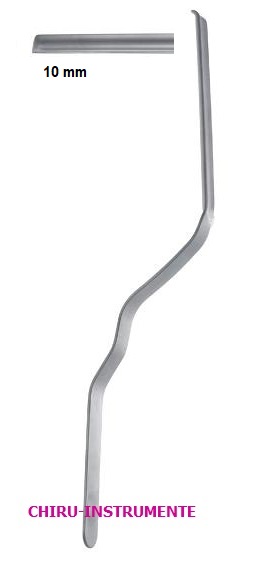 CASPAR nerve retractor, 24 cm (9 ½"), 10 mm wide