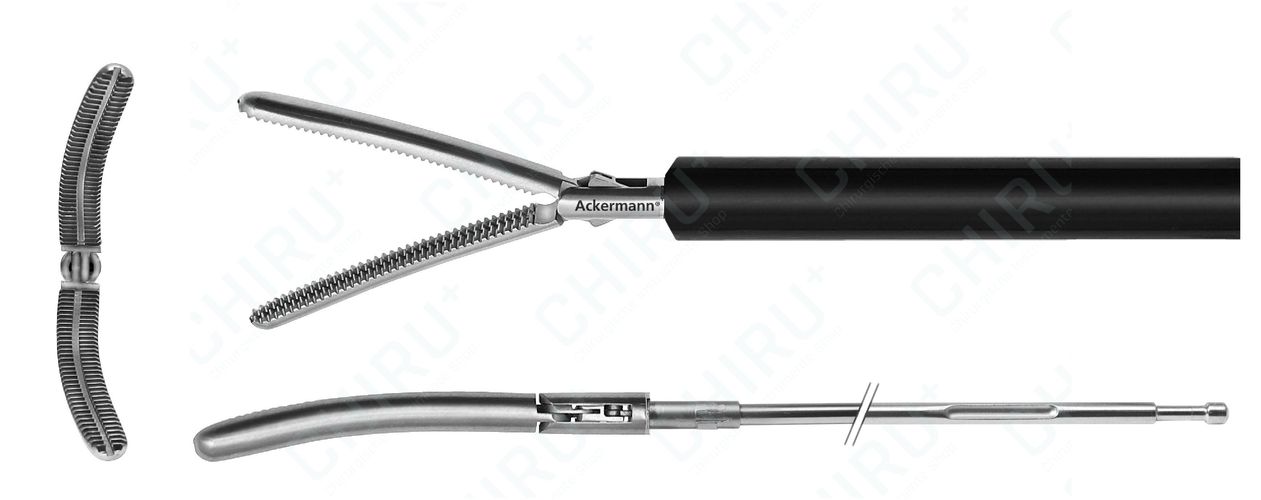 Strong atraumatic clamp, curved, Ø 10.0 mm, 330 mm, Xpress Lock™