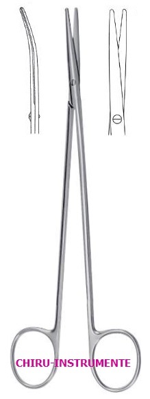 METZENBAUM- FINO scissors, curved, bl/bl, 23 cm (9")