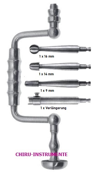 HUDSON Bohrapparat mit Schraubverschluss, mit Zubehör, 27 cm  HUDSON Bohrapparat mit Schraubverschluss, mit Zubehör, 27 cm