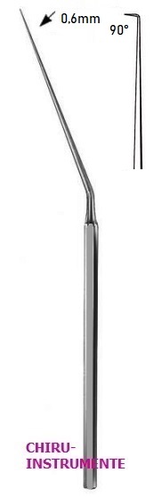 HÄKCHEN, gewinkelt, abwärts 90°, 0,6mm, 15,5cm HÄKCHEN, gewinkelt, abwärts 90°, 0,6mm, 15,5cm